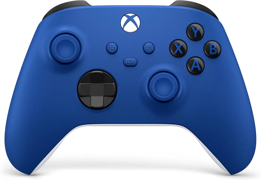 Xbox Wireless Controller Shock Blue with Hybrid D-Pad, Share Button, 3.5mm Audio Jack, USB-C Connectivity for Xbox Series X|S, Xbox One, and PC