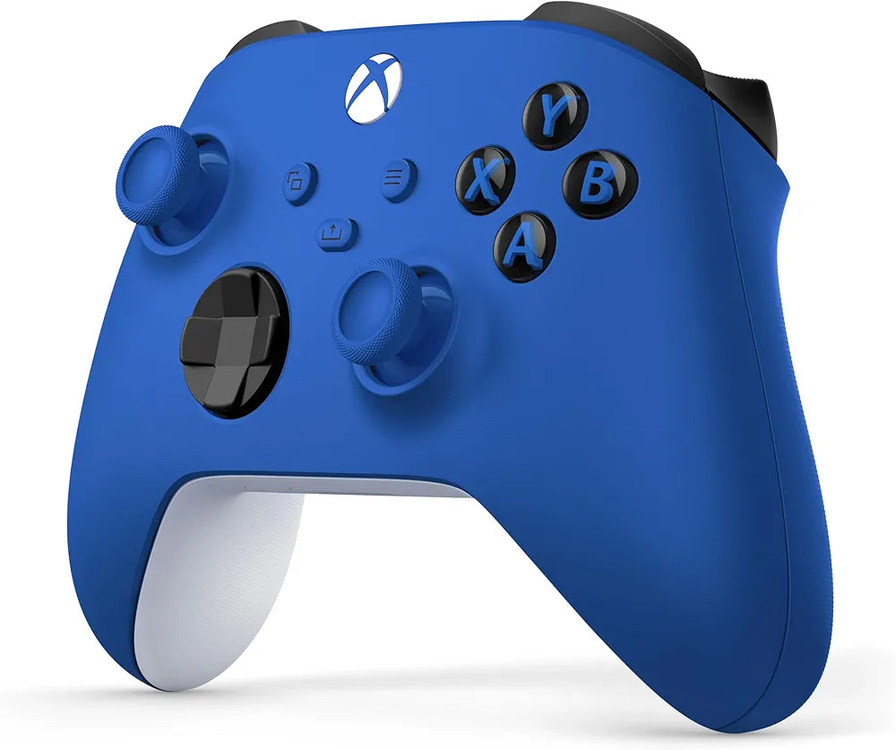 Xbox Wireless Controller Shock Blue with Hybrid D-Pad, Share Button, 3.5mm Audio Jack, USB-C Connectivity for Xbox Series X|S, Xbox One, and PC